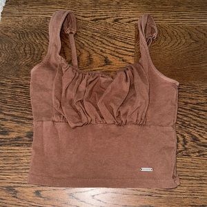 Brown Crop Top